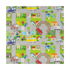 Mata edukacyjna dla dzieci, puzzle 120 x 120 cm, samochody