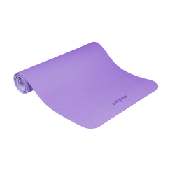 Mata gimnastyczna do ćwiczeń joga, pilates, fitness, 183x61cm, grubość 4mm, materiał TPE, fioletowa, REBEL ACTIVE