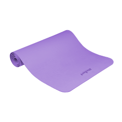 Mata gimnastyczna do ćwiczeń joga, pilates, fitness, 183x61cm, grubość 4mm, materiał TPE, fioletowa, REBEL ACTIVE