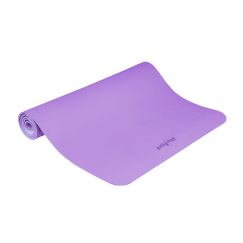 Mata gimnastyczna do ćwiczeń joga, pilates, fitness, 200x90cm, grubość 1cm, materiał TPE, fioletowa, REBEL ACTIVE
