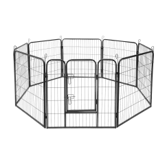 Modułowy kojec dla psa, stalowa zagroda, rozmiar L, 8 paneli 80x80 cm , REBEL ANIMALS
