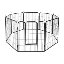 Modułowy kojec dla psa, stalowa zagroda, rozmiar XL, 8 paneli 80x100 cm , REBEL ANIMALS