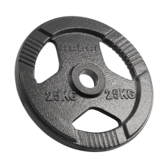 Obciążenie żeliwne olimpijskie 25kg, otwór 51mm, talerz z uchwytami, REBEL ACTIVE