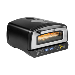 Piec do pizzy SUPREME ELITE 2200 W, 450 stopni, dwie grzałki, okno, LED, 33 cm, różna programy pieczenia