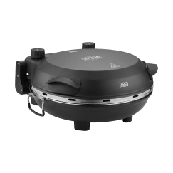 Piec do pizzy TEESA SUPREME FUN 1200W, 400 stopni, dwie grzałki, czarny