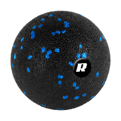 Piłka do masażu 8cm, kolor czarno-niebieski, materiał EPP, REBEL ACTIVE