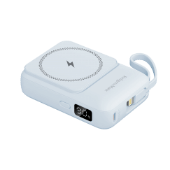 POWERBANK indukcyjny Kruger&Matz 10000 mAh magnetyczny z kablem niebieski