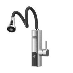 Przepływowy podgrzewacz wody - bateria metalowa kuchenna z elastyczną wylewką