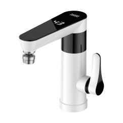 Przepływowy podgrzewacz wody - bateria stojąca biała