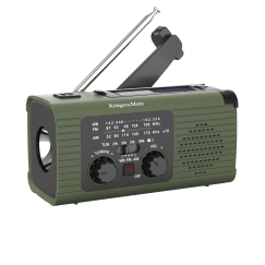 Radio solarne, przenośne radio awaryjne SOS, powerbank 5000mAh, latarka, dynamo, Kruger&Matz