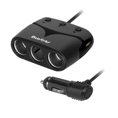 Rozdzielacz gniazda zapalniczki x3 z gniazdem master i USB 3100 mA