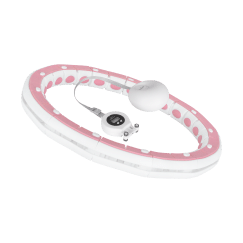 Smart Hula Hop odchudzające koło z licznikiem, wypustkami i obciążeniem 50cm, różowe, REBEL ACTIVE