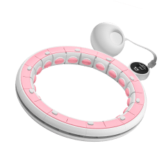 Smart Hula Hop odchudzające koło z licznikiem, wypustkami i obciążeniem 50cm, różowe, REBEL ACTIVE