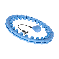 Smart Hula Hop odchudzające koło z wypustkami i obciążeniem 50cm, niebieskie, REBEL ACTIVE