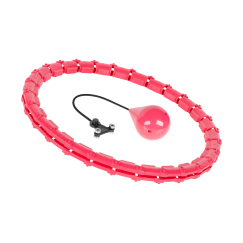 Smart Hula Hop odchudzające koło z wypustkami i obciążeniem 50cm, różowe, REBEL ACTIVE
