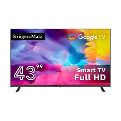 Telewizor Kruger&Matz 43" FHD Google TV, DVB-T2/S2/T/C H.265 HEVC