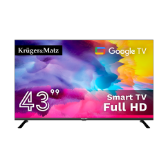 Telewizor Kruger&Matz 43" FHD Google TV, DVB-T2/S2/T/C H.265 HEVC