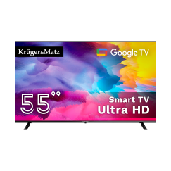 Telewizor Kruger&Matz 55" UHD Google TV DVB-T2/T/C H.265 HEVC