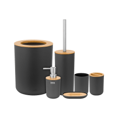 Zestaw akcesoriów łazienkowych (6 szt.) czarny