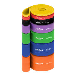 Zestaw gum do ćwiczeń TPE - Power Band PT-S7, 4-82 kg, 7 gum TPE, REBEL ACTIVE